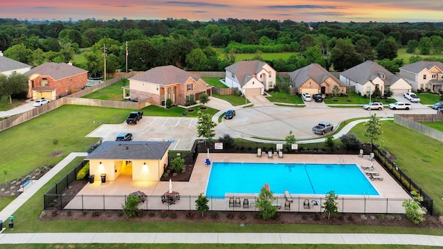 21310 Baldovin Way, Tomball, TX 77375 - aerial perspective of suburban area with a pool
