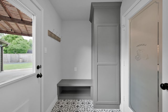 2806 Triway Ln, Houston, TX 77043 - mudroom featuring baseboards and tile patterned floors