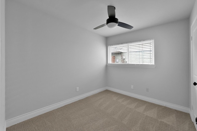 2806 Triway Ln, Houston, TX 77043 - unfurnished room featuring light colored carpet, ceiling fan, and baseboards