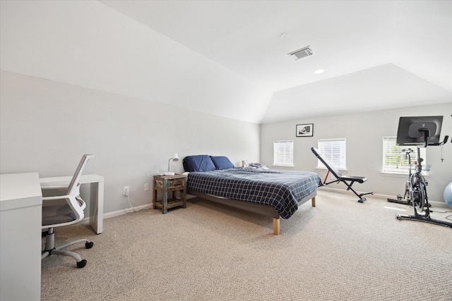 4005 Gramercy St, Houston, TX 77025 - bedroom featuring carpet, baseboards, and vaulted ceiling