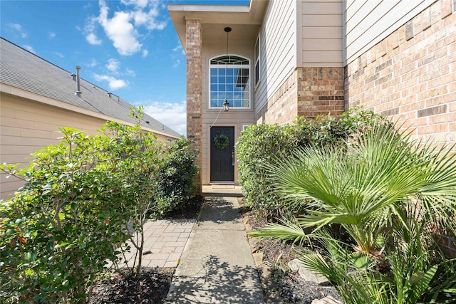 2814 Dustin Place Ct, Humble, TX 77396 - doorway to property with brick siding