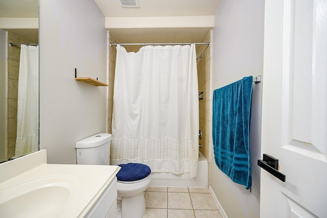 14720 Branchwest Dr, Houston, TX 77082 - bathroom featuring tile patterned floors, toilet, shower / bath combo, and vanity