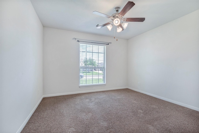 6722 Hawkins St, Manvel, TX 77578 - spare room featuring carpet floors, baseboards, and ceiling fan