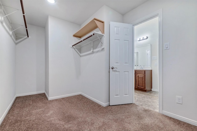 6722 Hawkins St, Manvel, TX 77578 - spacious closet featuring light colored carpet and a sink