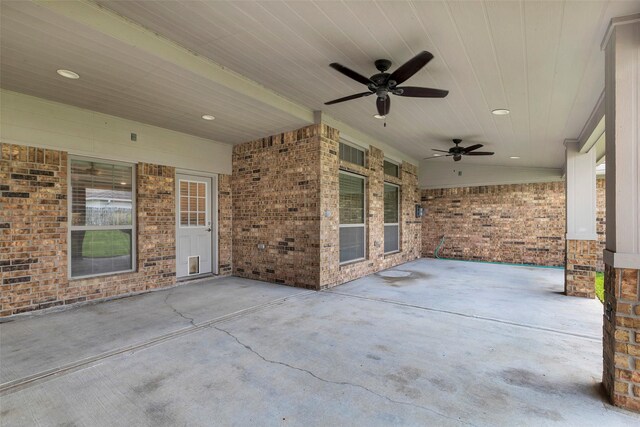 6722 Hawkins St, Manvel, TX 77578 - view of patio / terrace with a ceiling fan