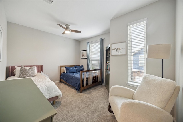 10407 Quiet Courtyard Rd, Houston, TX 77043 - bedroom with carpet floors and ceiling fan