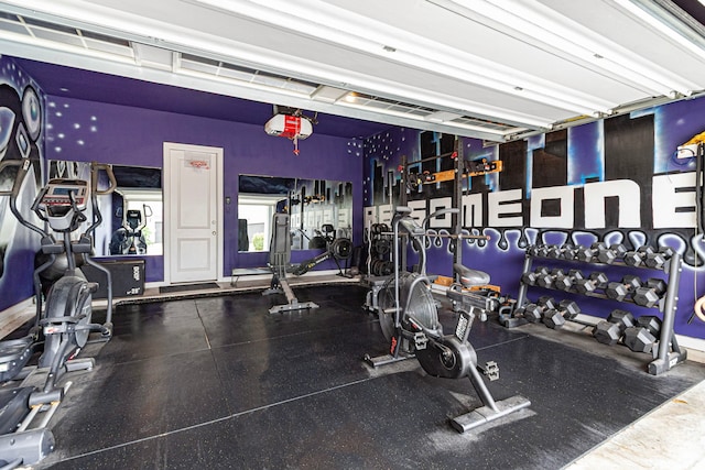 view of workout area