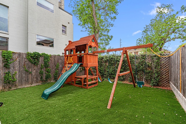view of jungle gym