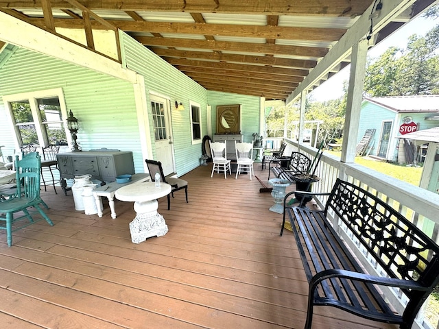 12215 Fm 442nd Rd, Boling, TX 77420 - deck featuring an outdoor living space