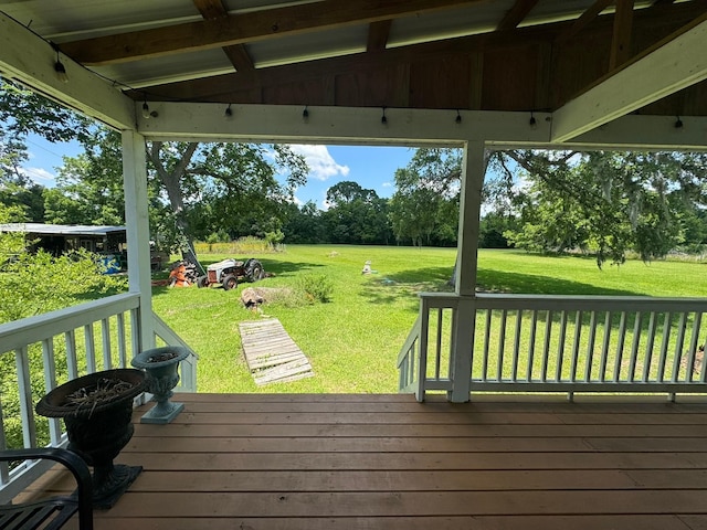 12215 Fm 442nd Rd, Boling, TX 77420 - deck with a yard and view of scattered trees