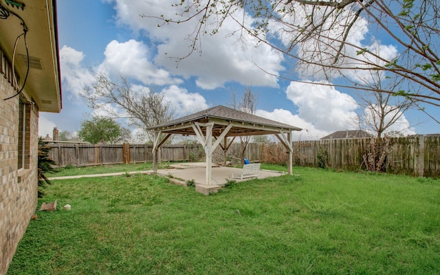 9470 Gulf Bridge St, Houston, TX 77075 - view of yard featuring a gazebo and a patio area