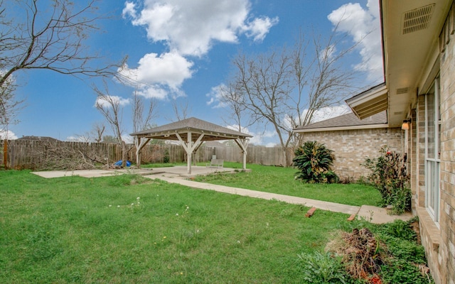 9470 Gulf Bridge St, Houston, TX 77075 - view of yard with a gazebo and a patio