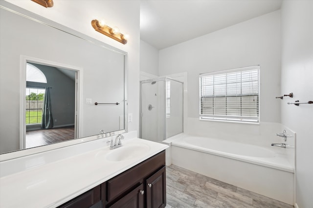 3614 Quarter Horse Trl, Manvel, TX 77578 - full bath featuring a shower stall, a bath, and vanity
