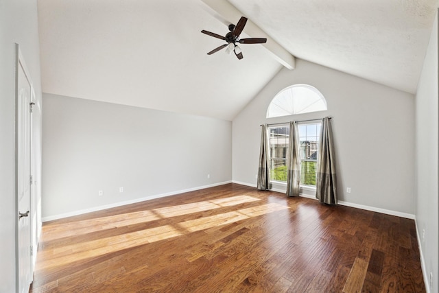 3614 Quarter Horse Trl, Manvel, TX 77578 - spare room with wood finished floors, ceiling fan, and baseboards