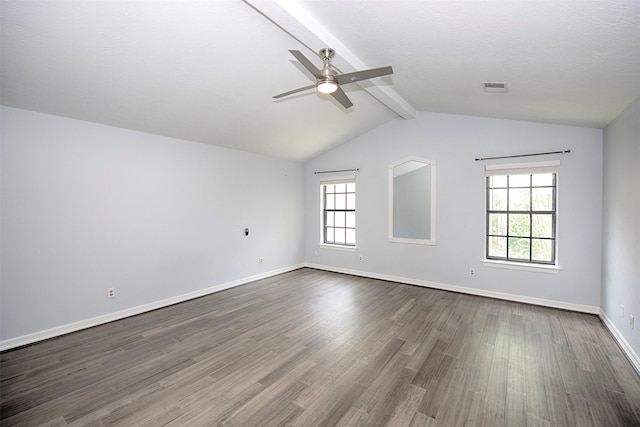 2030 Cutter Dr, League City, TX 77573 - empty room featuring ceiling fan, dark wood-style floors, and baseboards