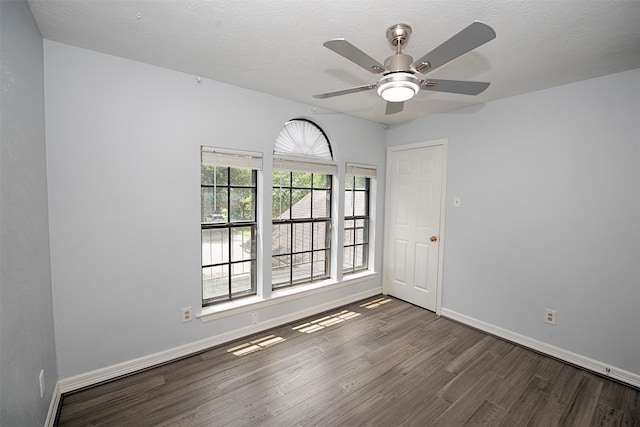 2030 Cutter Dr, League City, TX 77573 - empty room featuring wood finished floors, ceiling fan, and baseboards