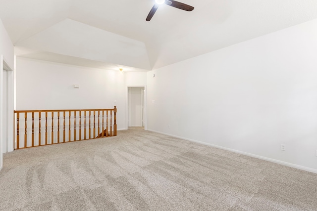 19906 Bayberry Creek Dr, Magnolia, TX 77355 - carpeted empty room featuring ceiling fan, baseboards, and high vaulted ceiling