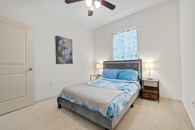 2107 54th St, Galveston, TX 77551 - bedroom with carpet, baseboards, and ceiling fan