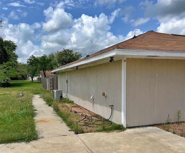 3811 Empress Ln, Richmond, TX 77406 - view of property exterior featuring central air condition unit and a yard