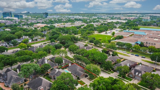 13702 Senca Park Dr, Houston, TX 77077 - aerial view of property's location featuring property parcel outlined