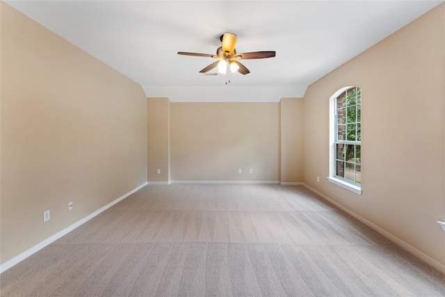 12314 Shore Lands Rd, Cypress, TX 77433 - unfurnished room with a ceiling fan, baseboards, and light carpet