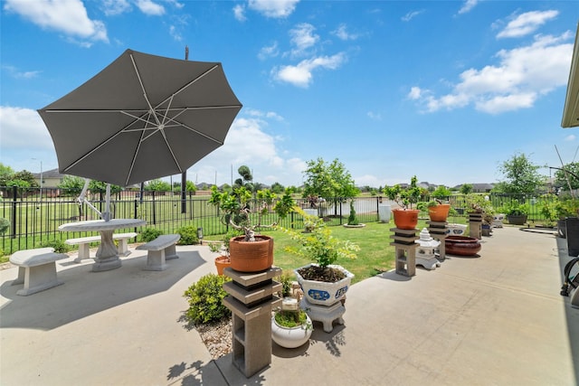 8007 Clearwater Glen Ct, Richmond, TX 77407 - view of patio / terrace with a water view