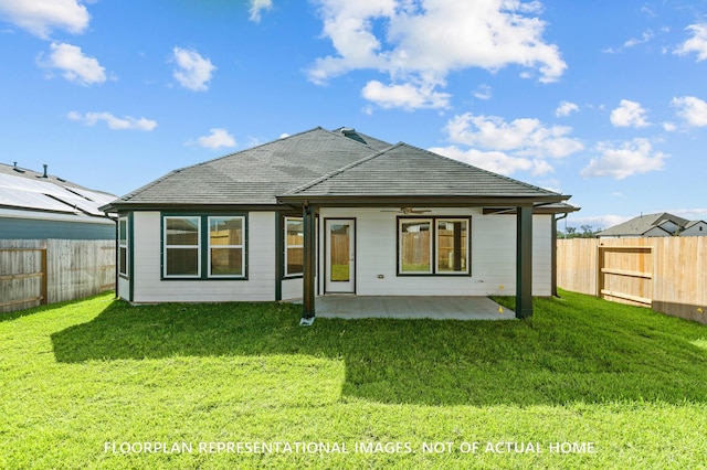 26132 Ethereal Rd, La Marque, TX 77568 - back of property with a patio and ceiling fan