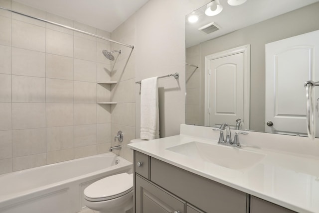 29407 Amber Meadows Ct, Katy, TX 77494 - bathroom featuring toilet, bathing tub / shower combination, and vanity