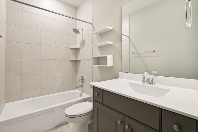 29407 Amber Meadows Ct, Katy, TX 77494 - full bath with toilet, tub / shower combination, vanity, and tile patterned floors