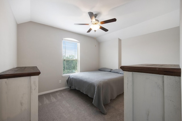 16114 Lake Amistad Pl, Cypress, TX 77433 - carpeted bedroom featuring lofted ceiling, a ceiling fan, and baseboards