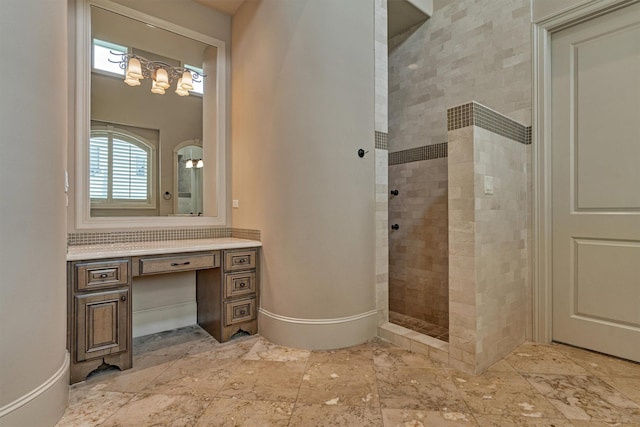 61 Parkgate, Shenandoah, TX 77381 - bathroom featuring walk in shower and vanity