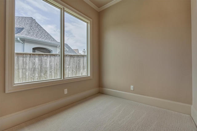 61 Parkgate, Shenandoah, TX 77381 - carpeted spare room featuring plenty of natural light, ornamental molding, and baseboards