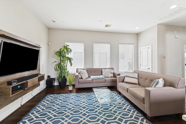 2805 Blodgett St Unit C, Houston, TX 77004 - living room featuring wood finished floors and recessed lighting