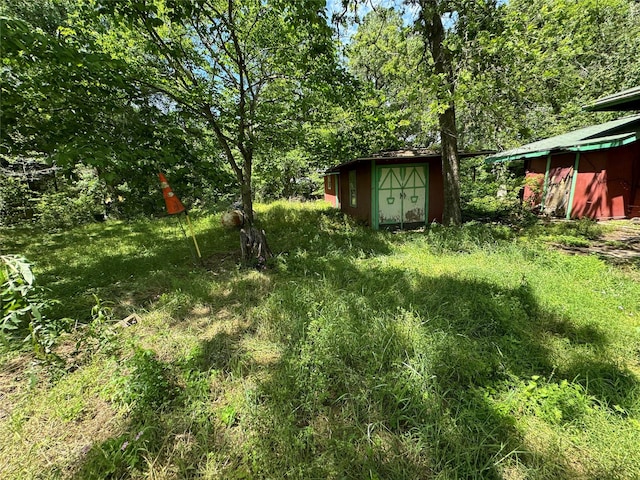24532 Tyrone, Hempstead, TX 77445 - view of yard with a storage unit and an outbuilding