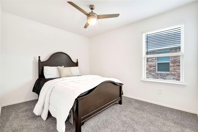 21614 Gusto Glen Ln, Katy, TX 77449 - bedroom featuring carpet floors, baseboards, and ceiling fan