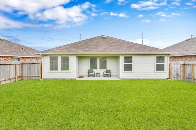 21614 Gusto Glen Ln, Katy, TX 77449 - back of house with a patio area and roof with shingles