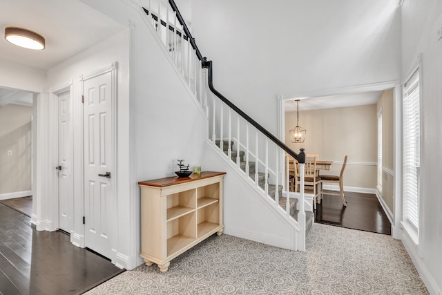 1118 Cheyenne Meadows Dr, Katy, TX 77450 - stairway with plenty of natural light and baseboards