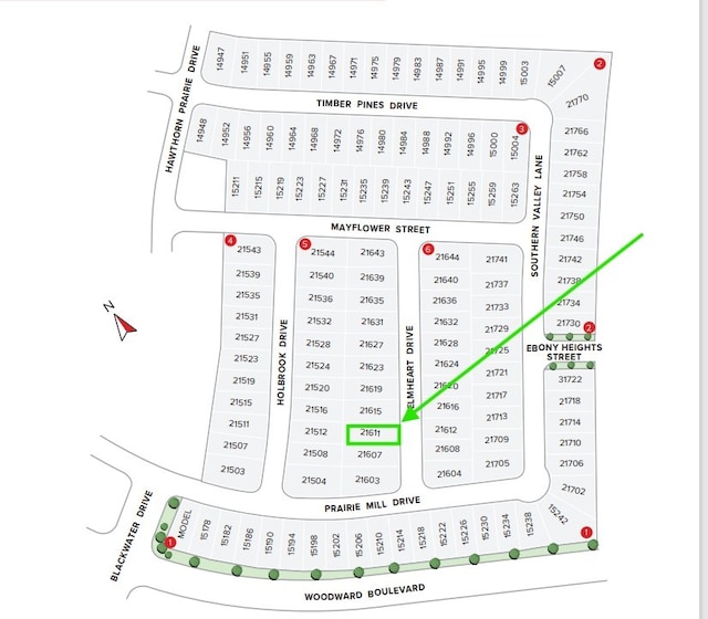 21611 Elmheart Dr, New Caney, TX 77357 - map showing property parcels