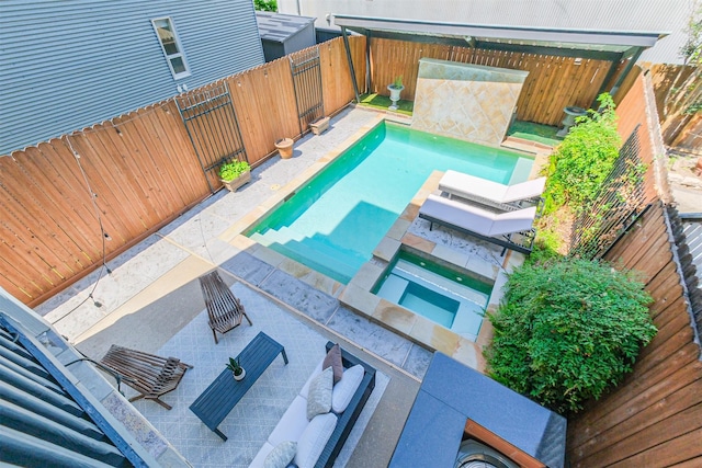 701 Asbury St, Houston, TX 77007 - view of swimming pool with a fenced backyard