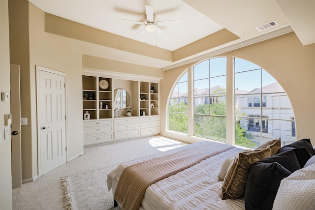 701 Asbury St, Houston, TX 77007 - bedroom featuring carpet floors and ceiling fan