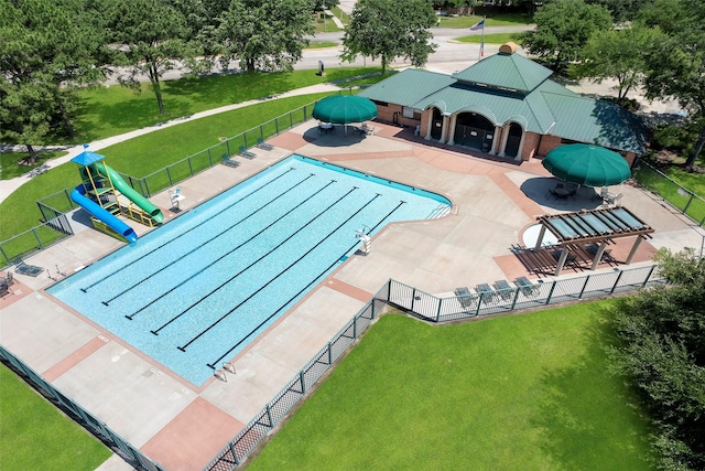 16503 Torry View Ter, Houston, TX 77095 - view of swimming pool featuring a patio