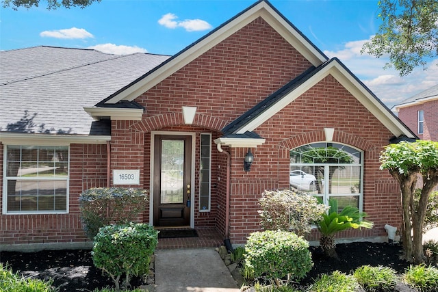 16503 Torry View Ter, Houston, TX 77095 - doorway to property featuring brick siding
