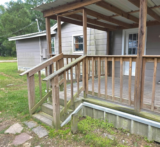 90 Oak Crest Dr, Shepherd, TX 77371 - view of wooden terrace