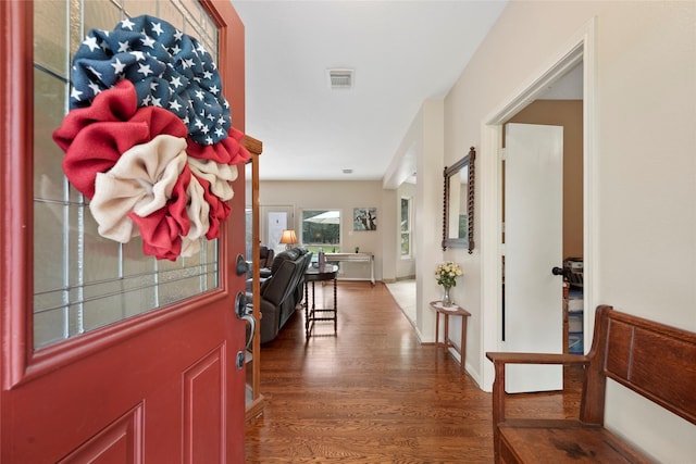 6803 E Treaschwig Rd, Spring, TX 77373 - foyer with wood finished floors