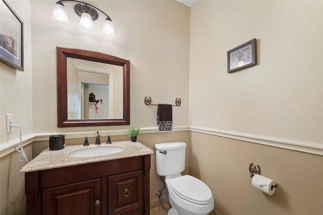 6803 E Treaschwig Rd, Spring, TX 77373 - half bathroom featuring toilet and vanity