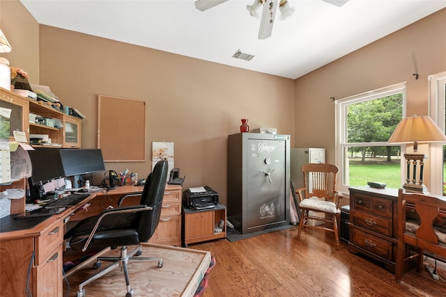 6803 E Treaschwig Rd, Spring, TX 77373 - office space with light wood finished floors and a ceiling fan