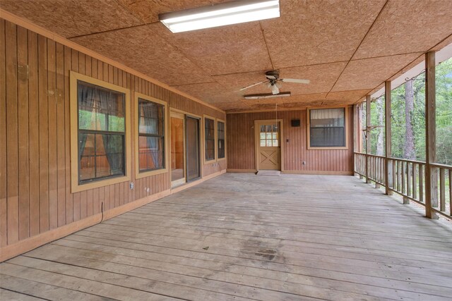 24614 Spruce, Huntsville, TX 77320 - wooden terrace with a ceiling fan