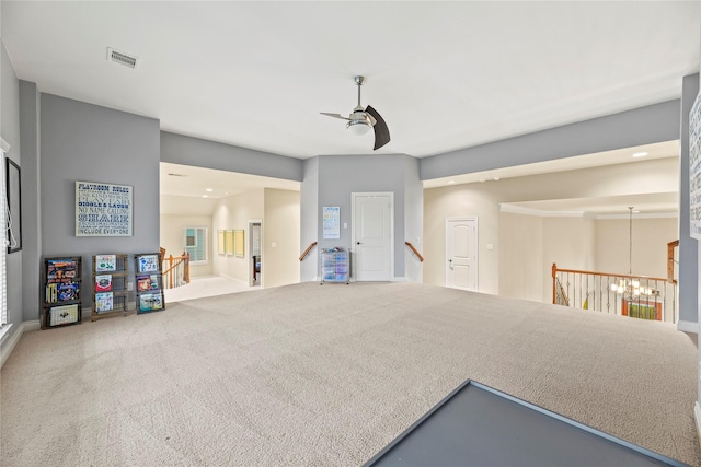 11310 Stonecreek Bend Ln, Cypress, TX 77433 - interior space featuring a chandelier, a ceiling fan, recessed lighting, and baseboards
