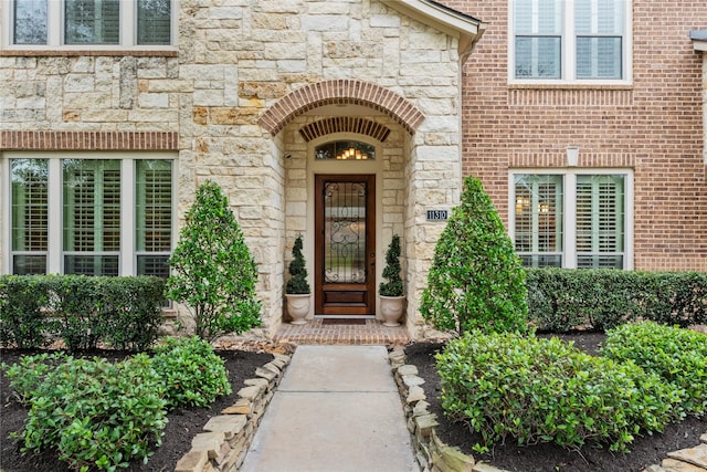 11310 Stonecreek Bend Ln, Cypress, TX 77433 - property entrance with stone siding and brick siding