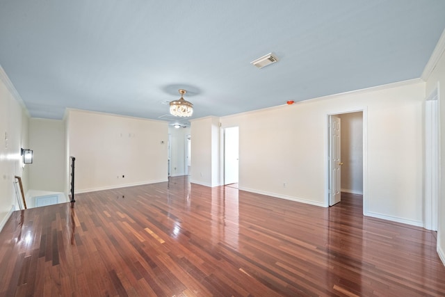 20151 Pioneer Ridge Dr, Cypress, TX 77433 - unfurnished living room featuring crown molding, wood finished floors, and baseboards
